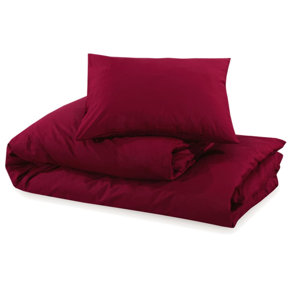 Dekbedovertrekset Lichtgewicht 140X200 Cm Microvezel Bordeaux Rood