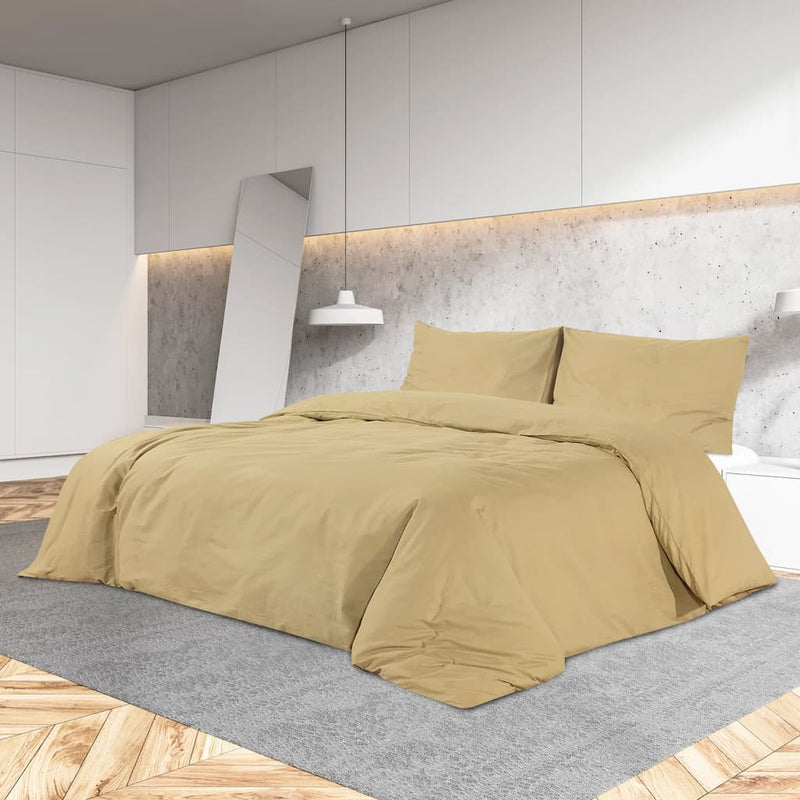 Dekbedovertrekset 135X200 Cm Katoen Taupe
