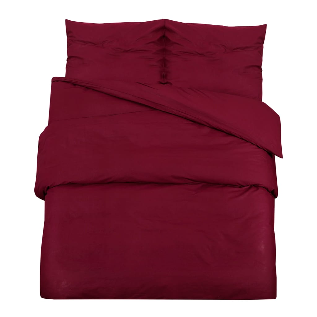 Dekbedovertrekset 200X200 Cm Katoen Bordeaux Rood