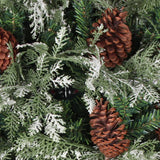 Kerstboom Met Dennenappels 225 Cm Pvc En Pe Groen En Wit Lichtgrijs