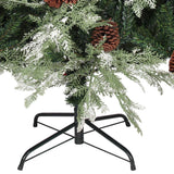 Kerstboom Met Dennenappels 225 Cm Pvc En Pe Groen En Wit Lichtgrijs