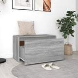 Halbankje 80X40X45 Cm Bewerkt Hout Eikenkleurig