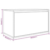 Halbankje 80X40X45 Cm Bewerkt Hout Eikenkleurig