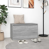Halbankje 80X40X45 Cm Bewerkt Hout Eikenkleurig