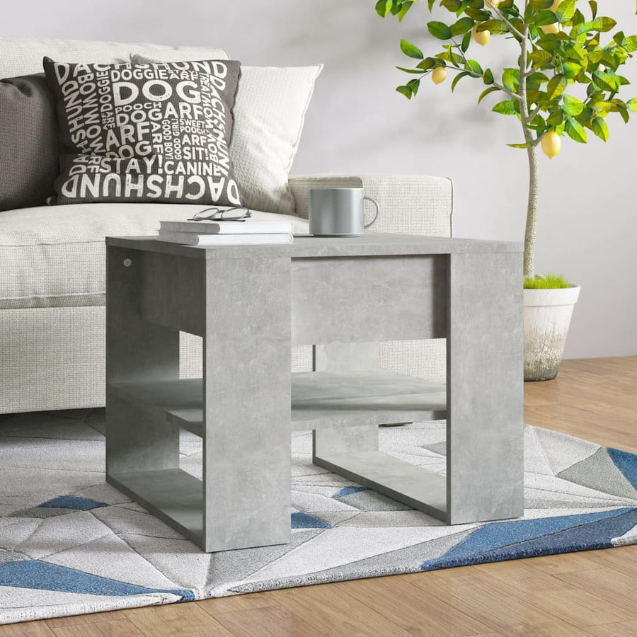 Salontafel 55,5X55X45 Cm Bewerkt Hout Artisanaal Eikenkleur