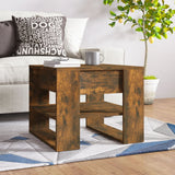 Salontafel 55,5X55X45 Cm Bewerkt Hout Artisanaal Eikenkleur