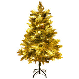 Kerstboom Met Led En Dennenappels 150 Cm Pvc En Pe Groen