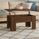 Salontafel 79X49X41 Cm Bewerkt Hout