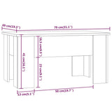 Salontafel 79X49X41 Cm Bewerkt Hout