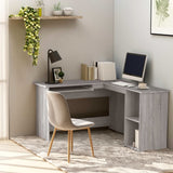 Hoekbureau 120X140X75 Cm Bewerkt Hout Eikenkleurig