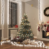Lichtslinger Cluster Met 400 Led's 7,4 M Pvc Koudwit En Donkergroen