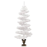 Kunstkerstboom Met Verlichting En Pot 120 Cm Pvc Wit