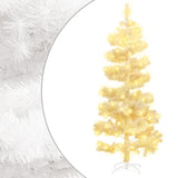 Kunstkerstboom Met Verlichting En Pot 120 Cm Pvc Wit