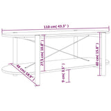 Salontafel 110X48X40 Cm Bewerkt Hout