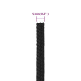Boottouw 5 Mm 250 M Polypropeen Zwart Groen