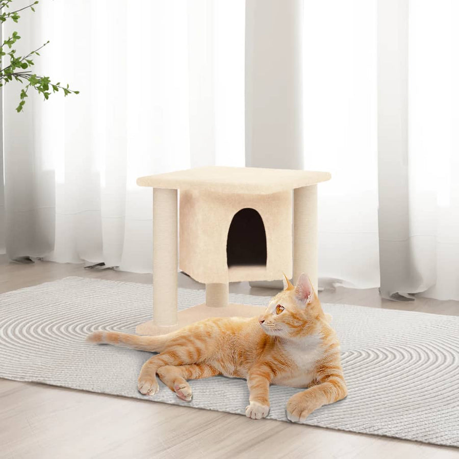 Kattenmeubel Met Sisal Krabpalen 37 Cm Kleurig