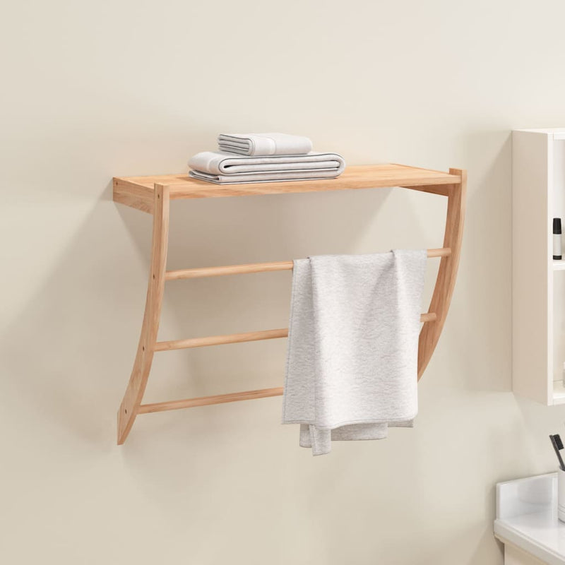Handdoekenrek 60X25,5X49 Cm Massief Walnotenhout
