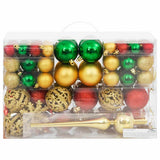112-Delige Kerstballenset Polystyreen Rood Groen En Goudkleurig