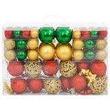 112-Delige Kerstballenset Polystyreen Rood Groen En Goudkleurig