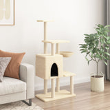 Kattenmeubel Met Sisal Krabpalen 131 Cm Kleurig