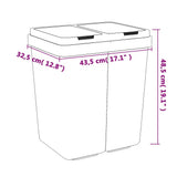 Dubbele Vuilnisbak 2X25 L Kleurig