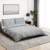 Dekbedovertrekset 155X220 Cm Katoen Grijs En Wit
