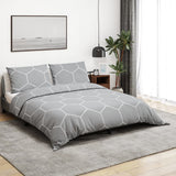 Dekbedovertrekset 155X220 Cm Katoen Grijs En Wit