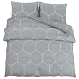 Dekbedovertrekset 155X220 Cm Katoen Grijs En Wit
