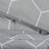Dekbedovertrekset 155X220 Cm Katoen Grijs En Wit