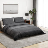 Dekbedovertrekset 260X240 Cm Katoen Donkergrijs En Zwart