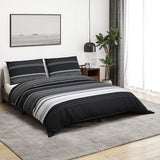 Dekbedovertrekset 140X200 Cm Katoen Zwart En Wit Zwarte Strepen