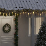 Kerst Ijspegellamp 100 Led's Warm Wit 10 M Acryl Pvc Warmwit