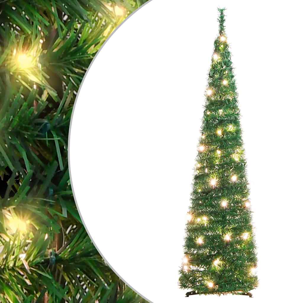 Kunstkerstboom Met Verlichting Pop-Up 180 Cm Groen