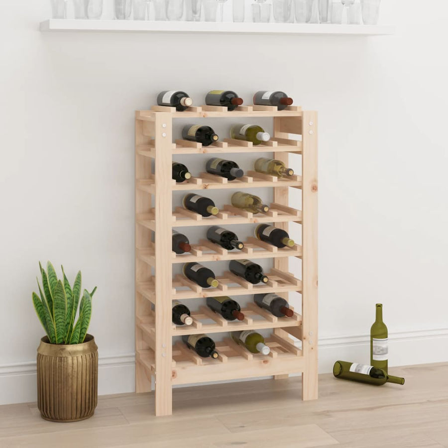 Wijnrek 61,5X30X82 Cm Massief Grenenhout Naturel