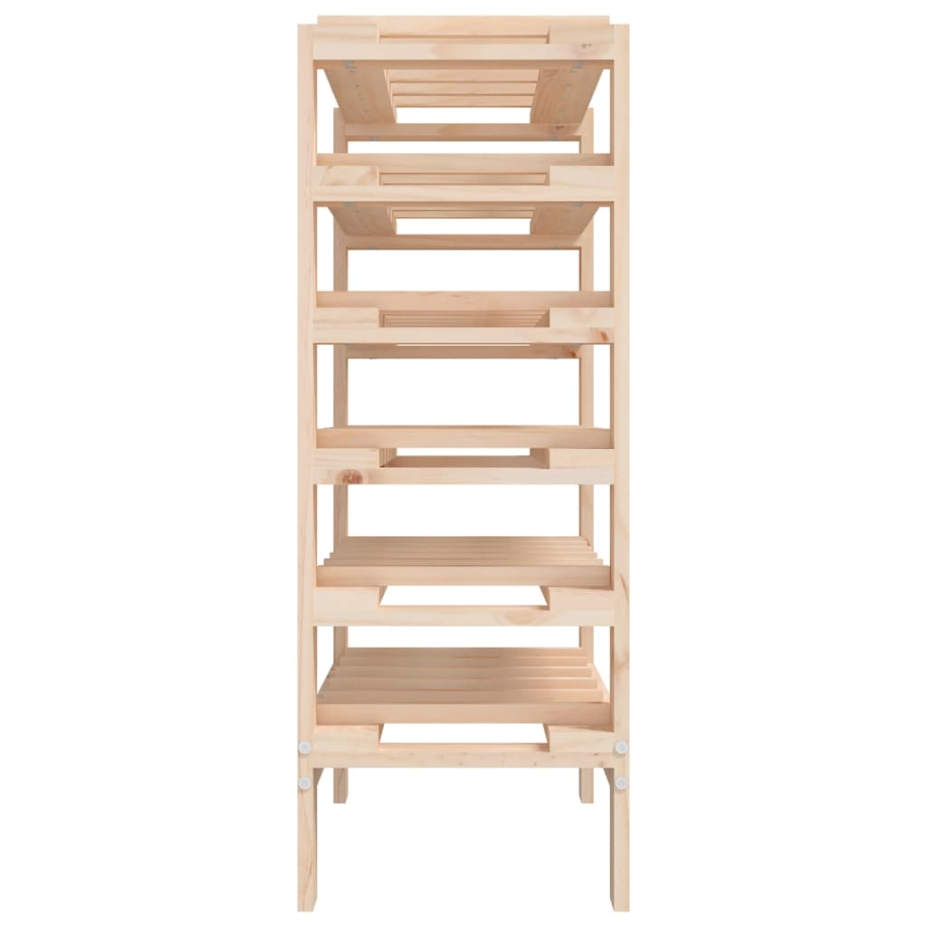 Wijnrek 61,5X30X82 Cm Massief Grenenhout Naturel