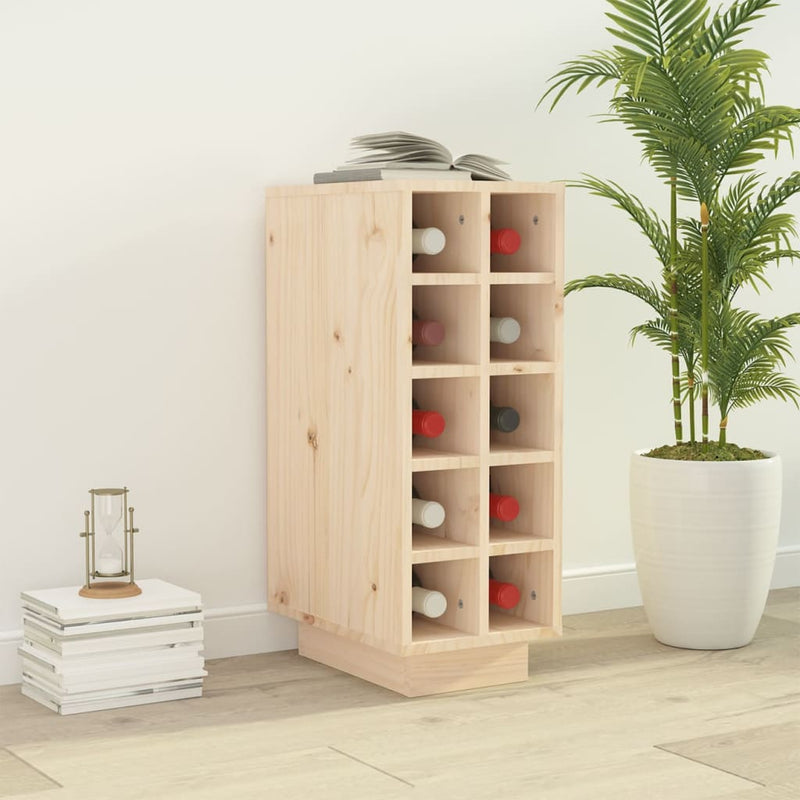 Wijnkast 23X34X61 Cm Massief Grenenhout Naturel