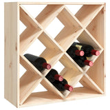 Wijnkast 62X25X62 Cm Massief Grenenhout Naturel