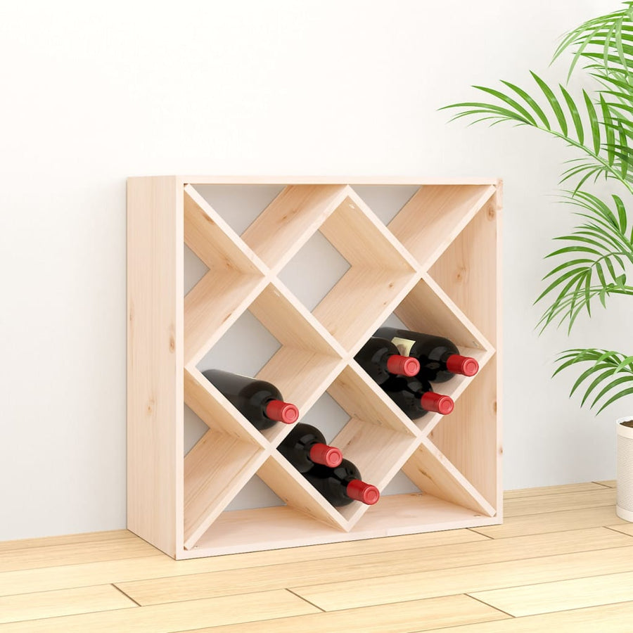 Wijnkast 62X25X62 Cm Massief Grenenhout Naturel