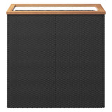 Plantenbak Poly Rattan Zwart