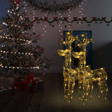 Kerstversiering Rendier 90 Led's Acryl Warmwit