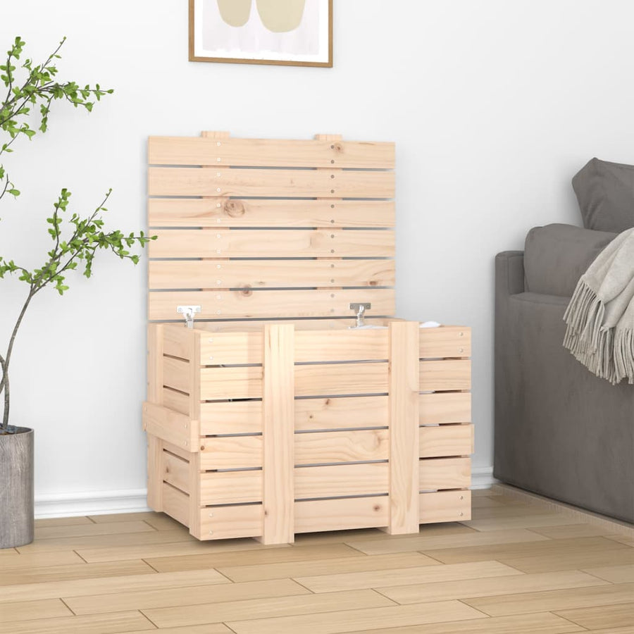 Opbergbox 91X40,5X42 Cm Massief Grenenhout Naturel