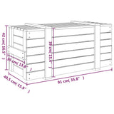 Opbergbox 91X40,5X42 Cm Massief Grenenhout Naturel