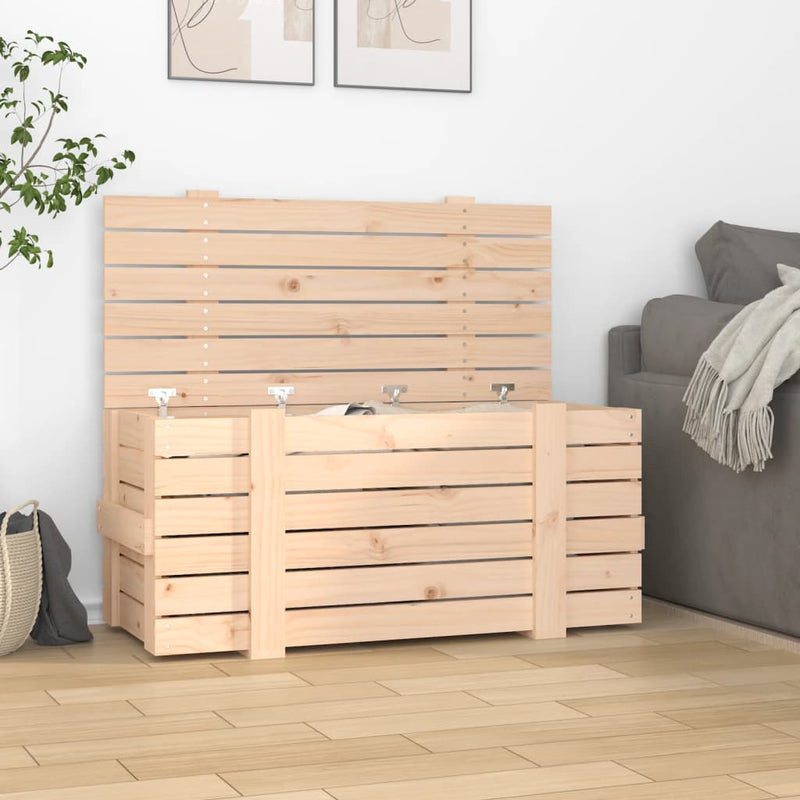 Opbergbox 91X40,5X42 Cm Massief Grenenhout Naturel