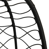 Hangende Eivormige Stoel Met Kussen Poly Rattan & Staal