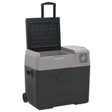 Koelbox Met Wielen En Handvat Polypropeen Zwart En Grijs