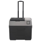 Koelbox Met Wielen En Adapter Polypropeen Zwart En Grijs