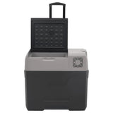 Koelbox Met Wielen En Adapter Polypropeen Zwart En Grijs