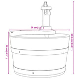 Waterfontein Met Pomp 28X28X34,5 Cm Massief Vurenhout