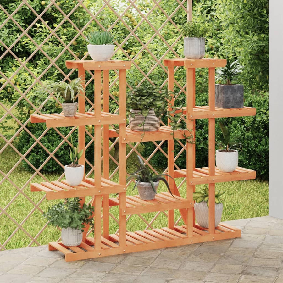 Plantenstandaard Met Wielen Massief Vurenhout