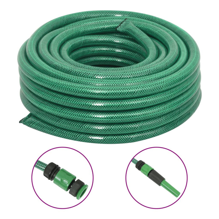 Tuinslang Met Koppelingsset 0,75'' 10 M Pvc Groen